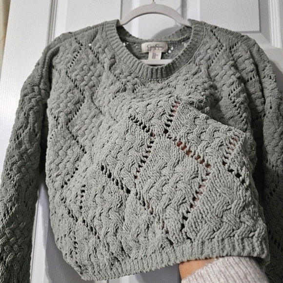 Jessica Simpson Cropped Open Knit Sweater - Size XL - Picture 8 of 12